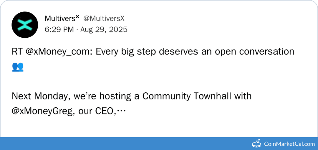 xMoney & MultiversX Community Townhall