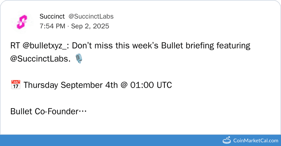 Bullet Briefing Featuring SuccinctLabs