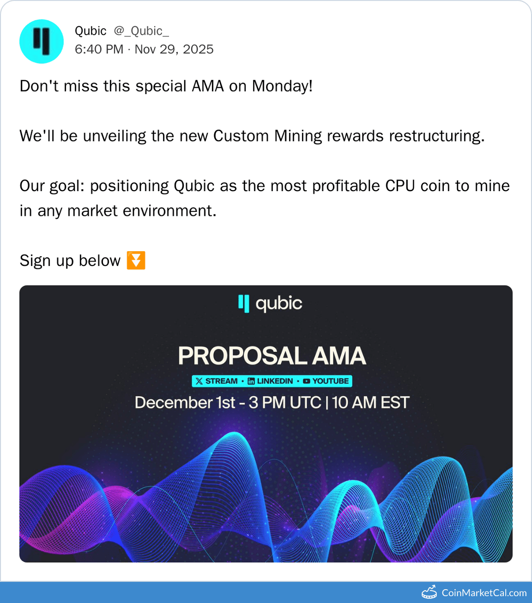 Qubic Custom Mining AMA