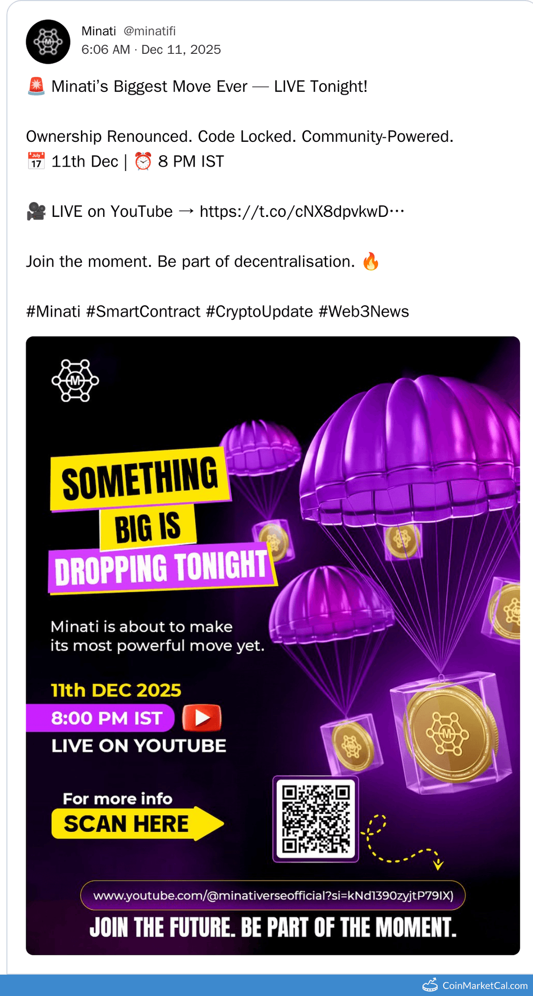 MinatiVerse Ownership Renounced and Code Locked Announcement