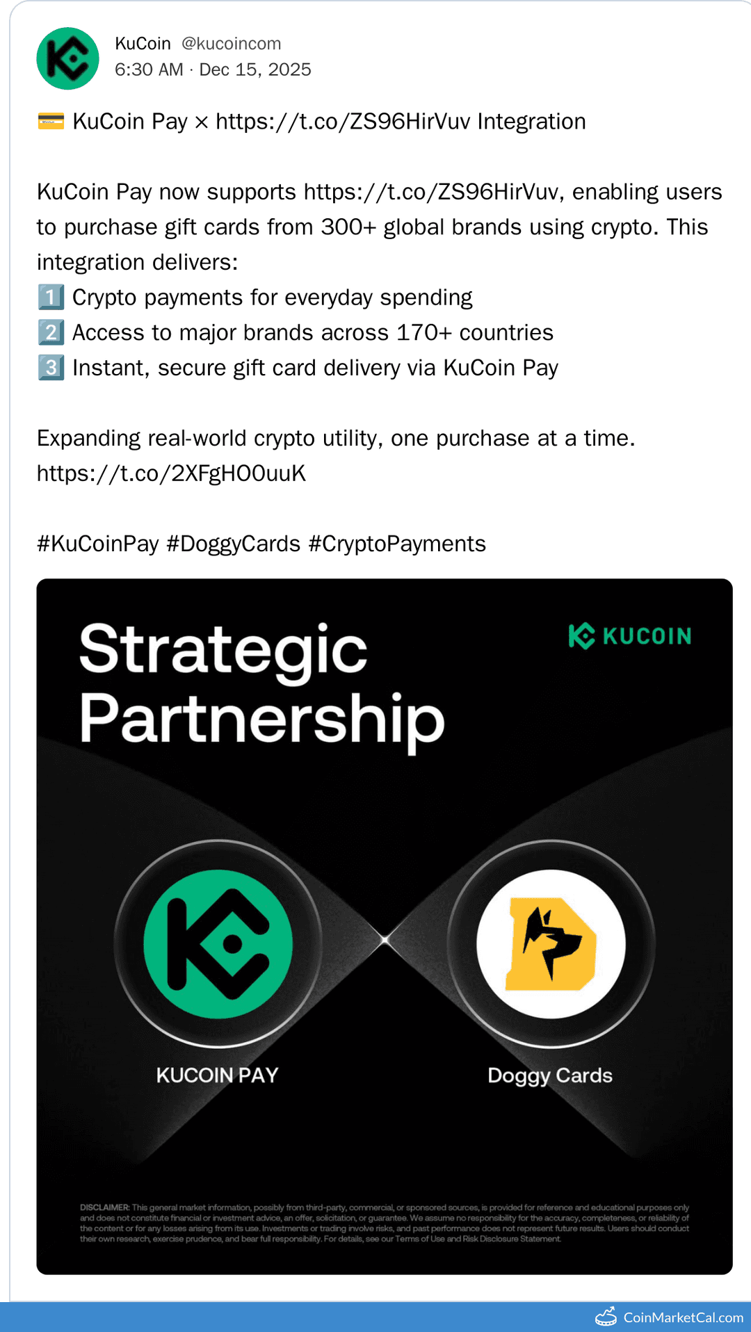 KuCoin Doggy Cards Integration