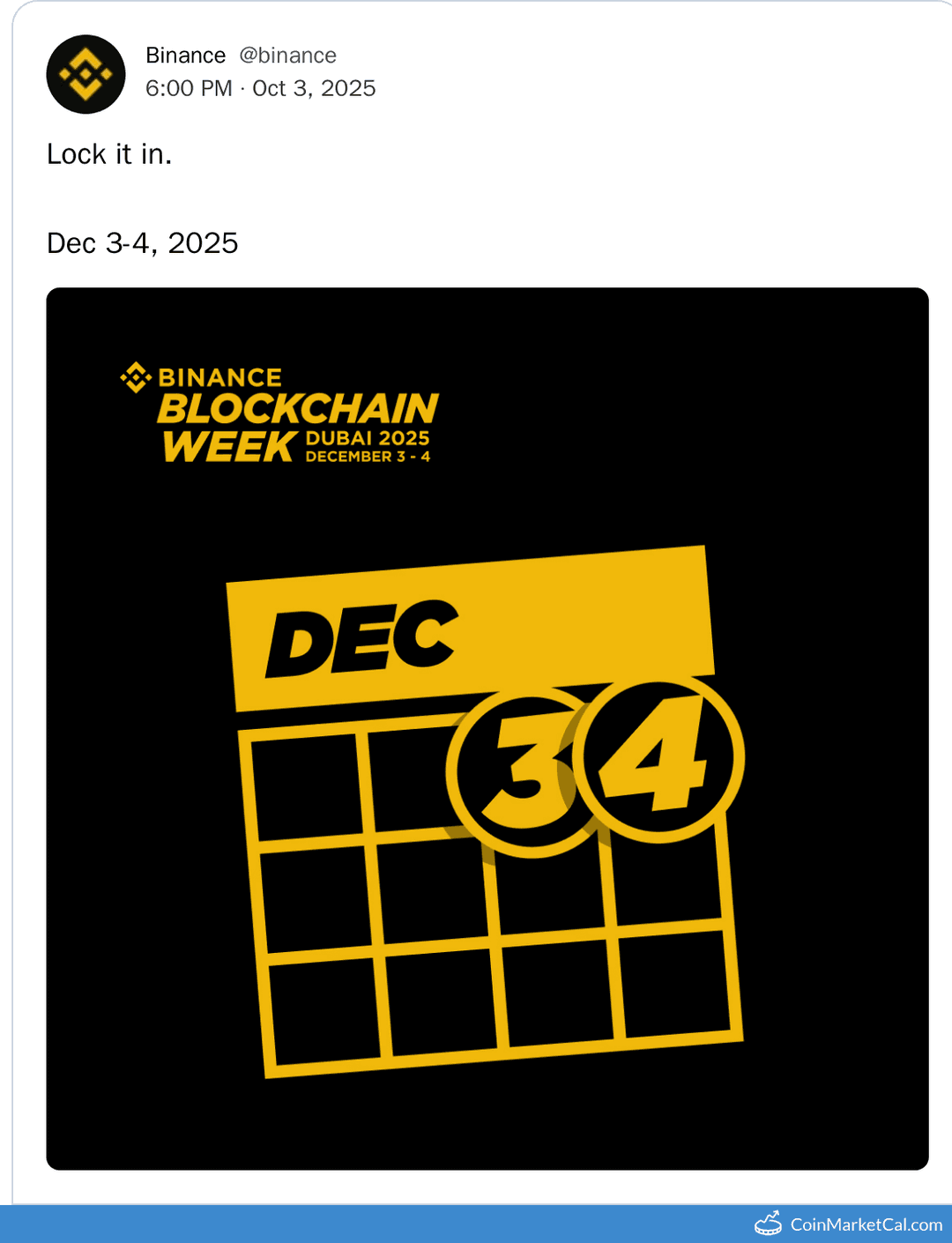 Binance Blockchain Week