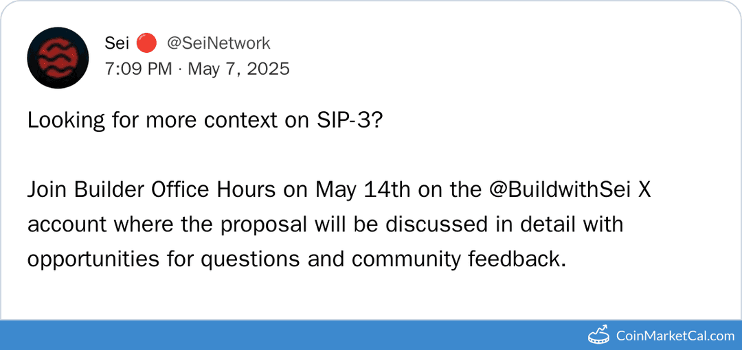 Sei Builder Office Hours: Discussing SIP-3