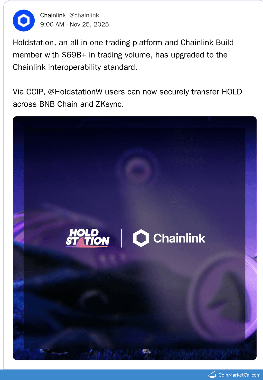 Holdstation & Chainlink Integration