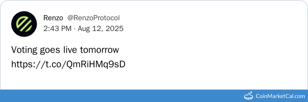 Aave Governance Vote on ezETH Integration