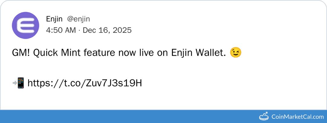 Enjin Coin Wallet Quick Mint Launch