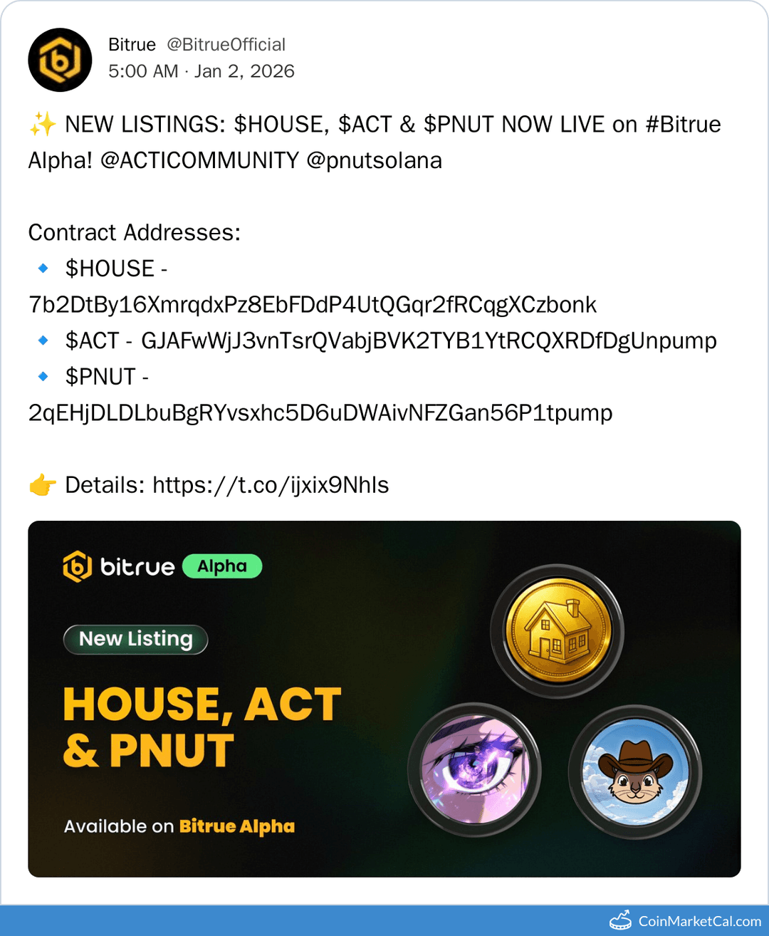 Bitrue Alpha Listing for Act I The AI Prophecy