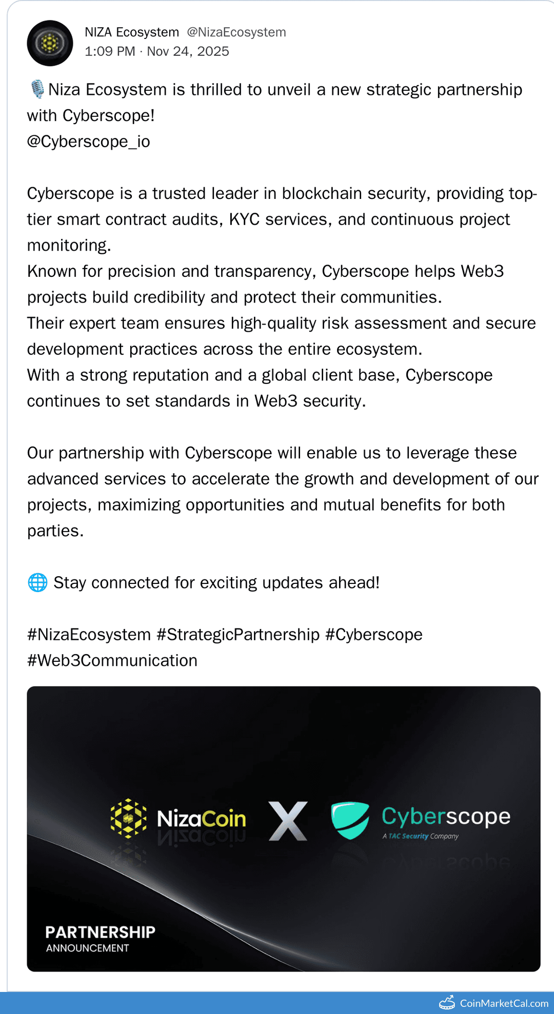 Niza Global Partnership w/ Cyberscope