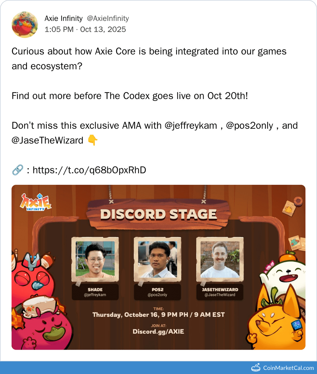 Axie Infinity Axie Core AMA Event