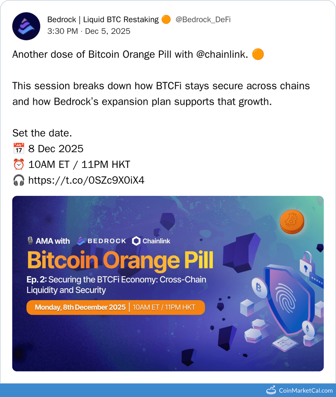 Bitcoin Orange Pill by Bedrock