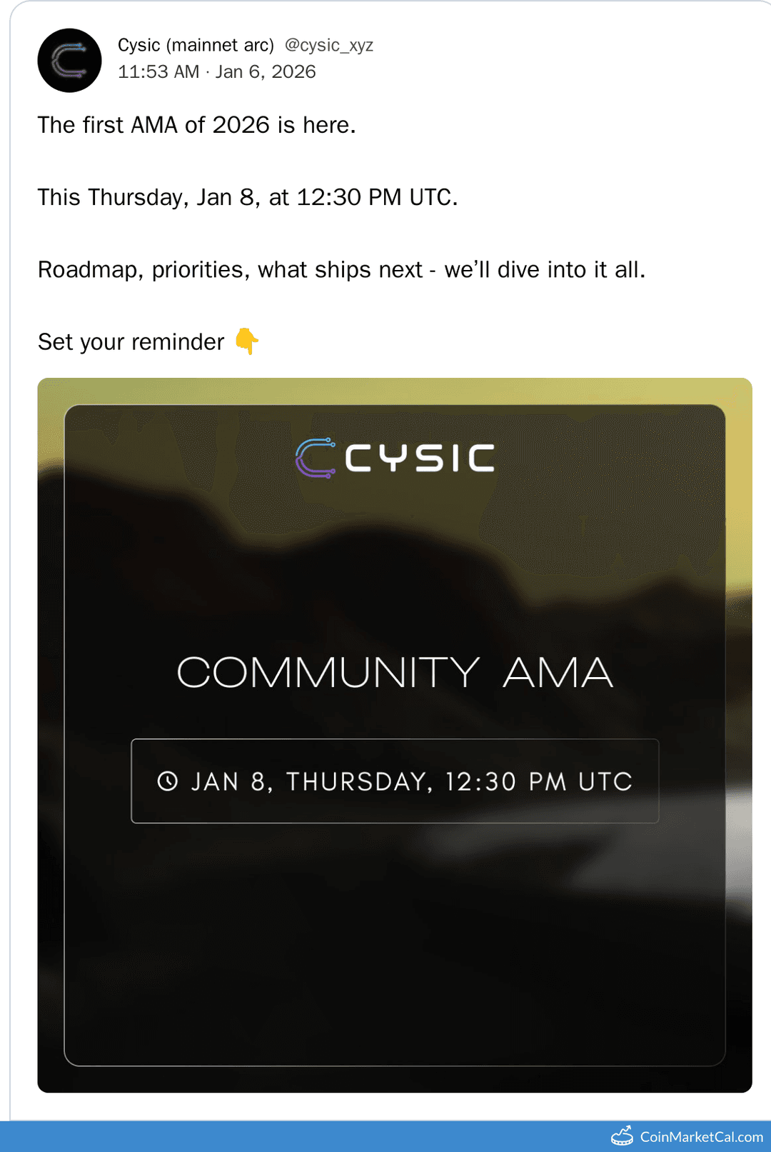 Cysic Community AMA 2026 Roadmap Discussion