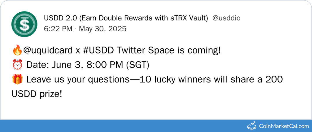 Uquid x USDD Twitter Space AMA