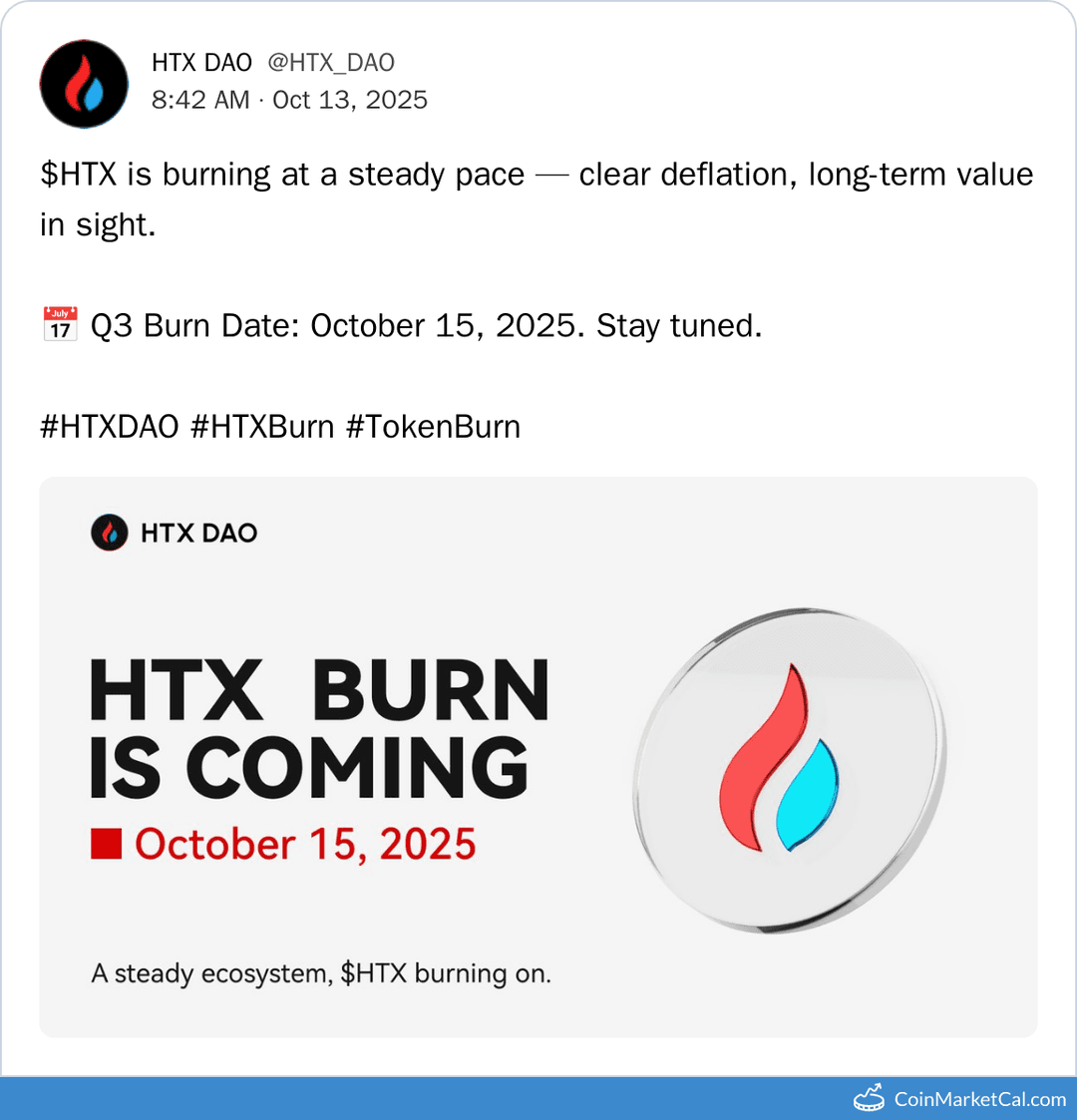 HTX DAO Q3 Token Burn