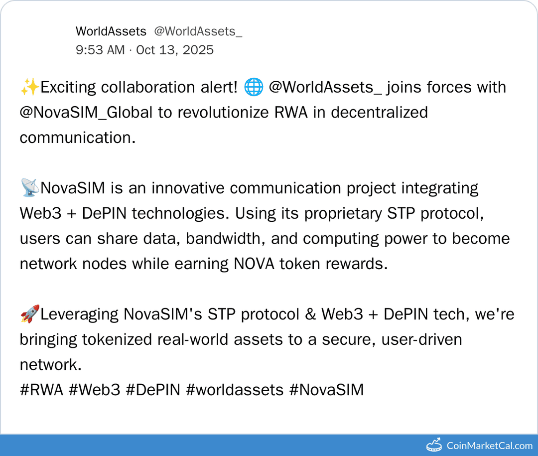 WorldAssets x NovaSIM Partnership