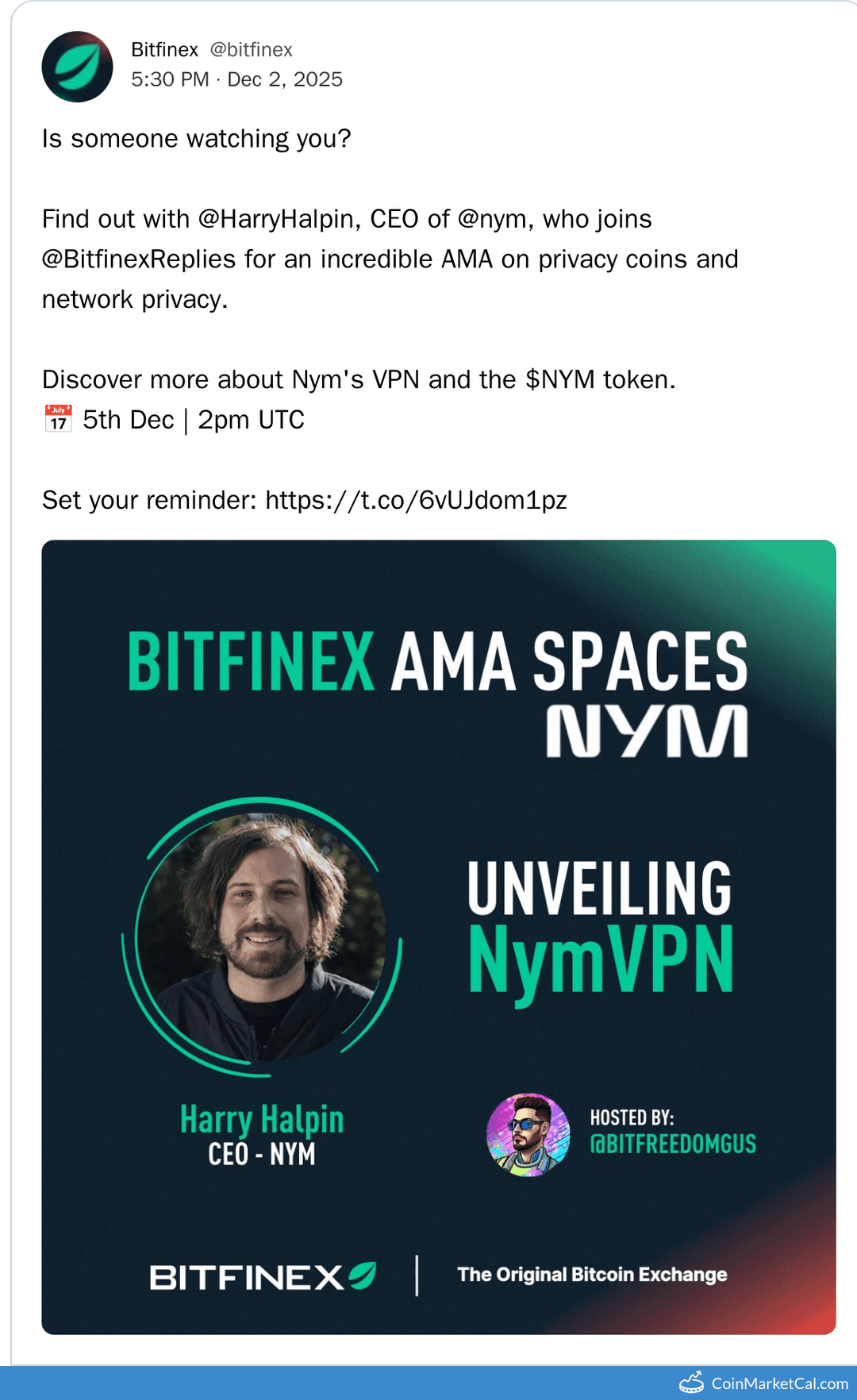 Privacy AMA With Nym CEO Harry Halpin