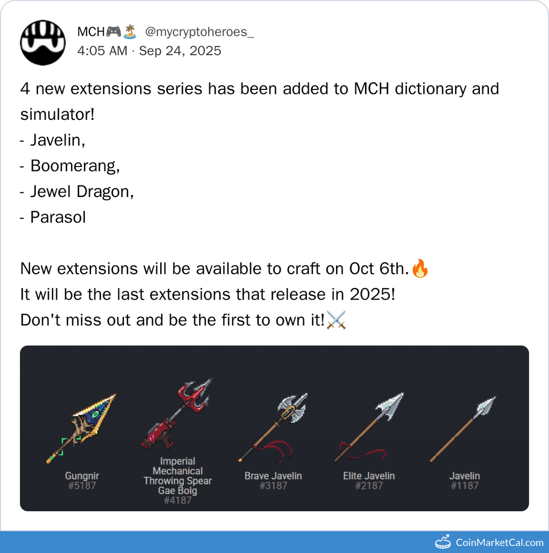 MCH Coin New Extensions Release