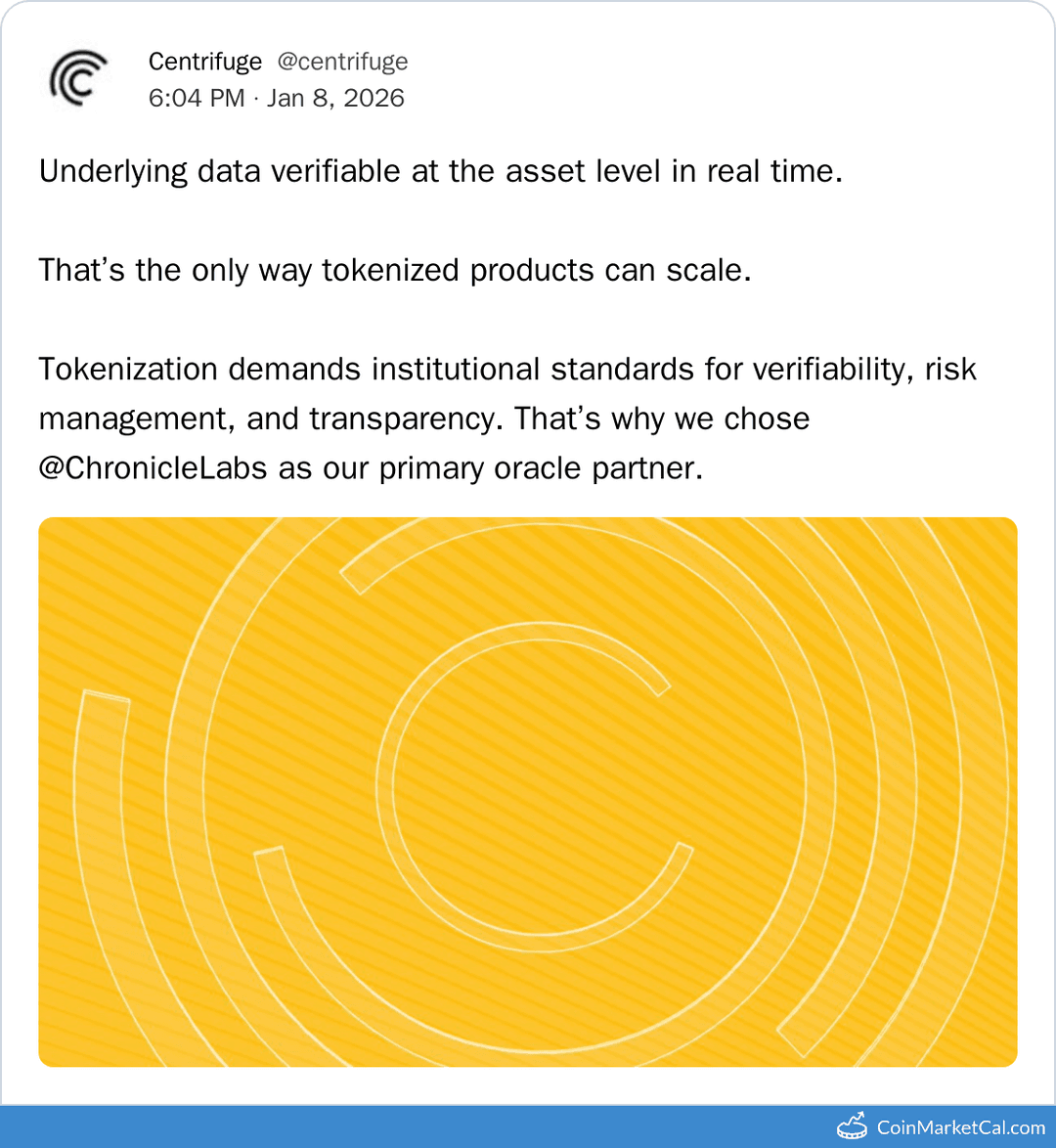 Centrifuge Partners with Chronicle Labs Oracle