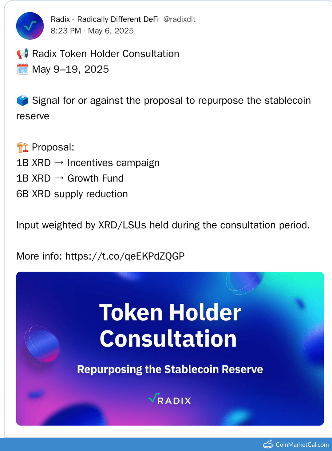 Radix Token Holder Consultation
