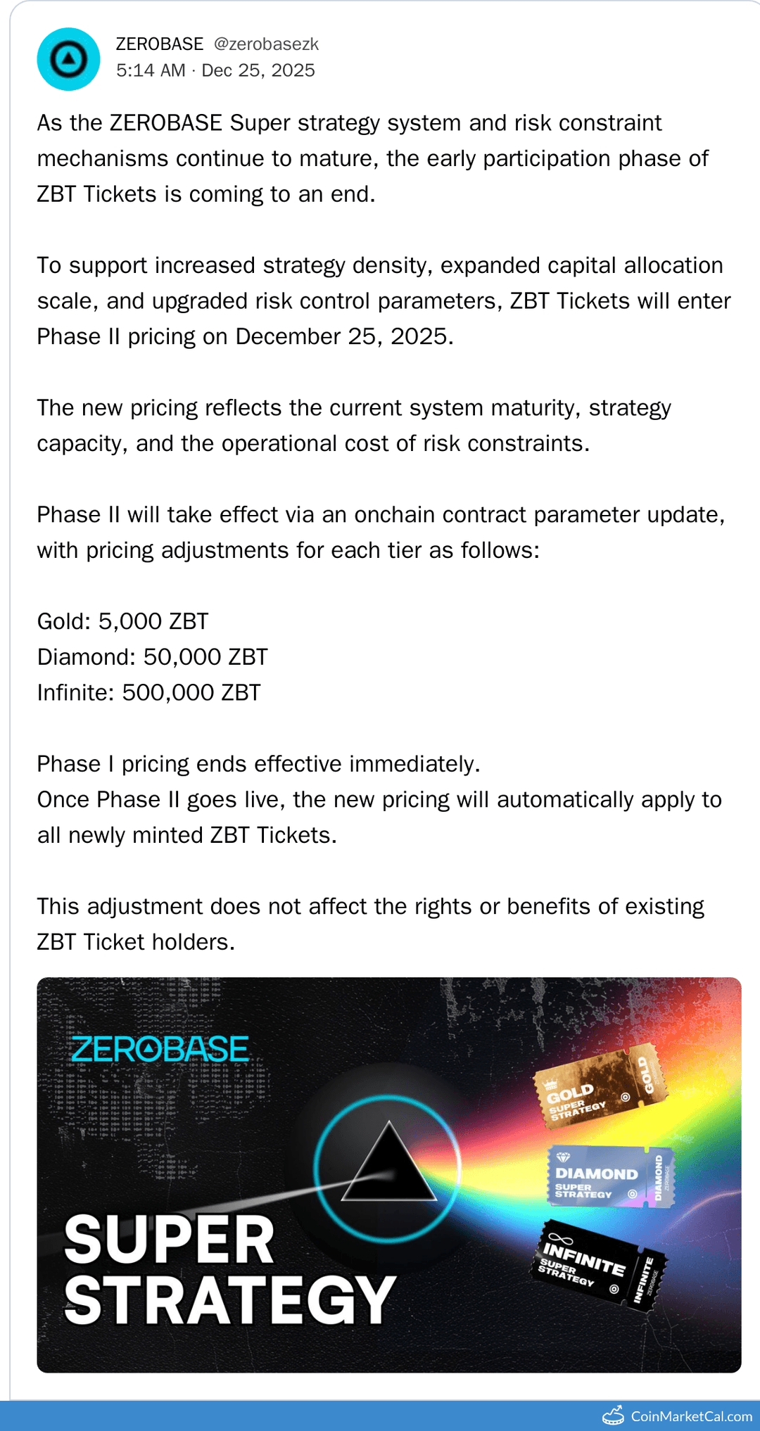 ZEROBASE Phase II Tickets Pricing