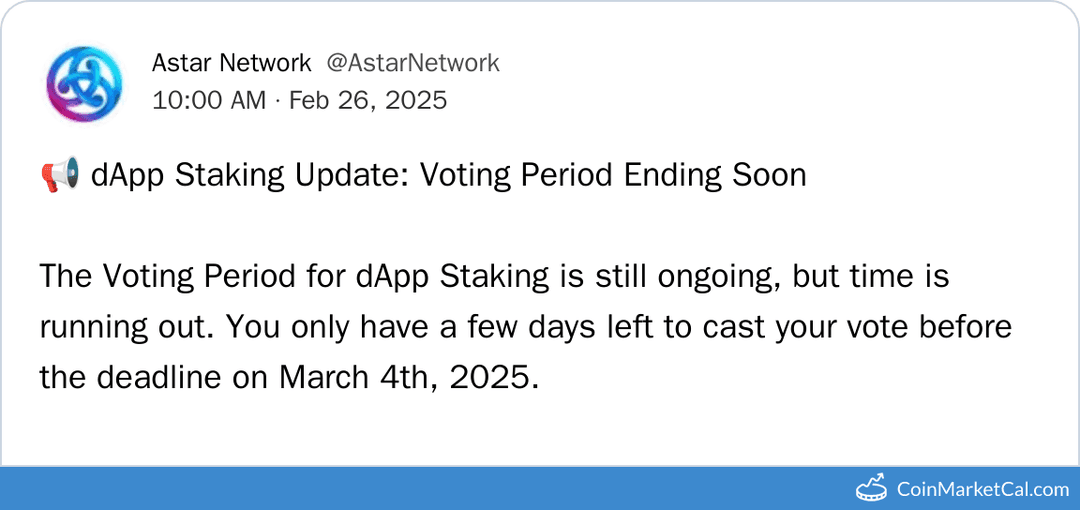 DApp Staking Vote Ends