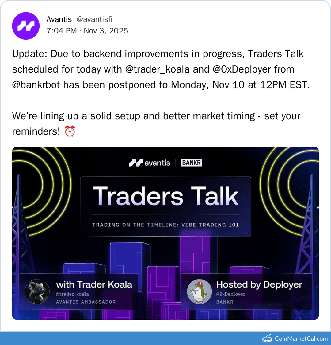 Avantis Traders Talk