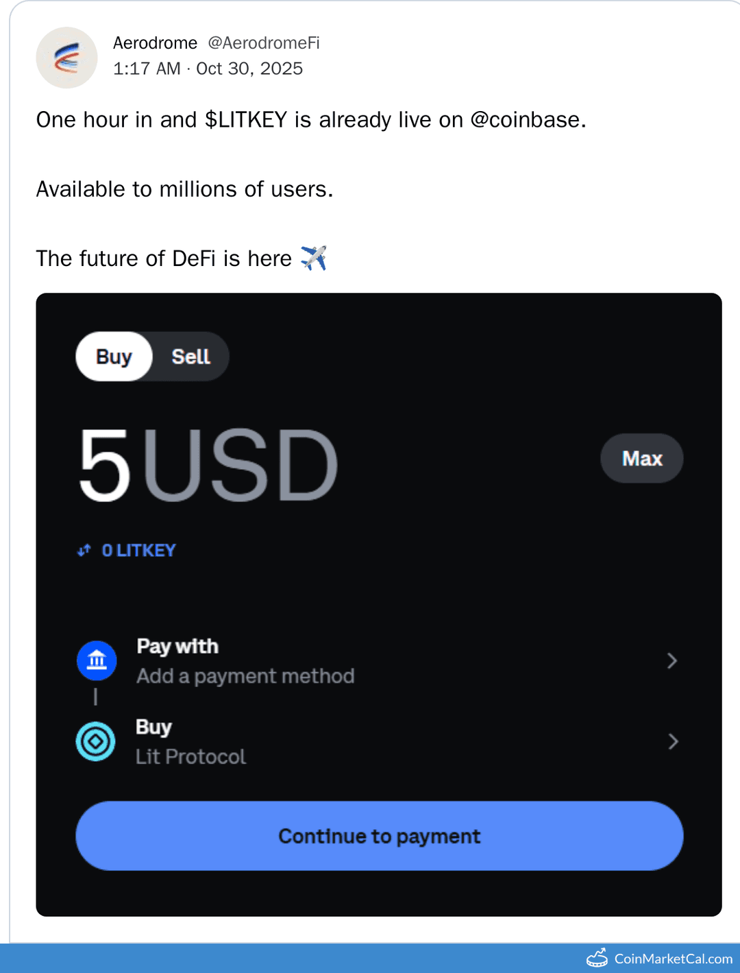 Lit Protocol Coinbase Listing