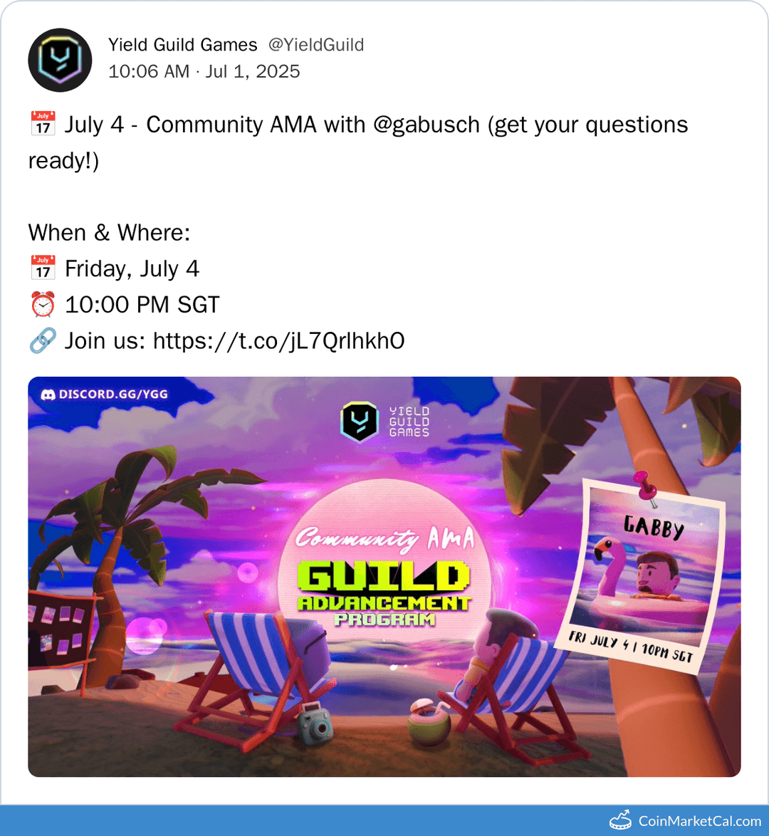 Yield Guild Games (YGG) Community AMA