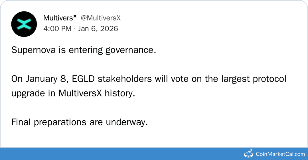 MultiversX Supernova Vote Begins