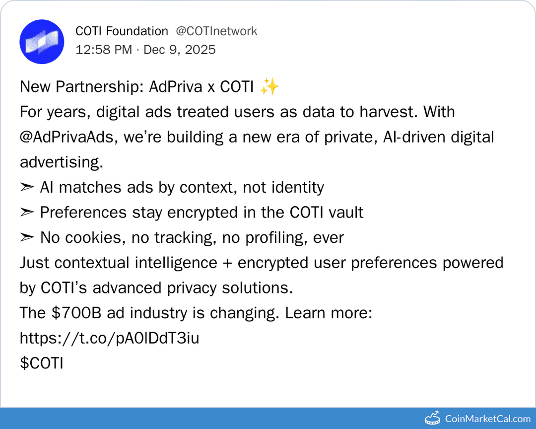 AdPriva & COTI Partnership