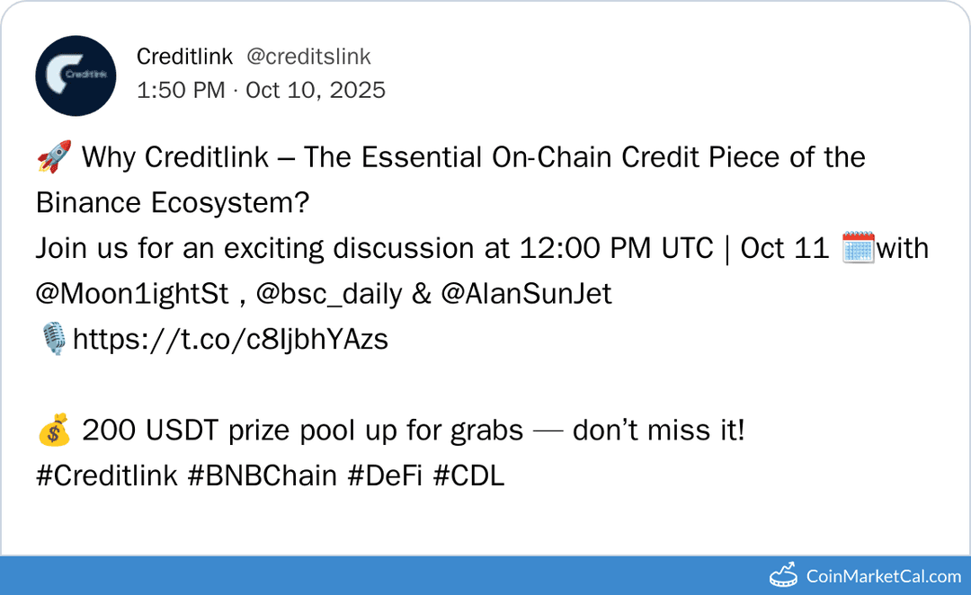 Creditlink Token AMA with BSCDaily