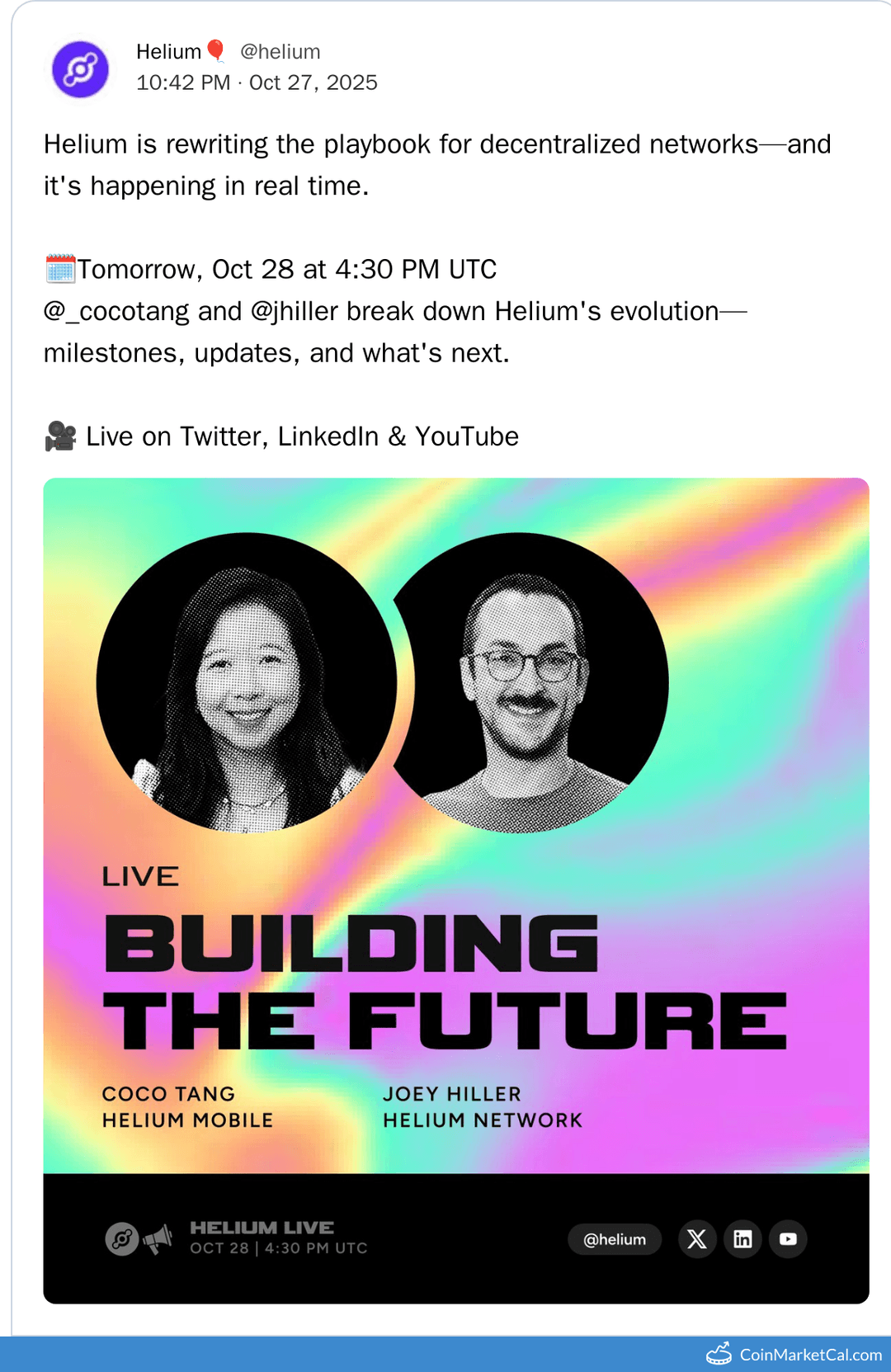 Helium Building the Future Team Update