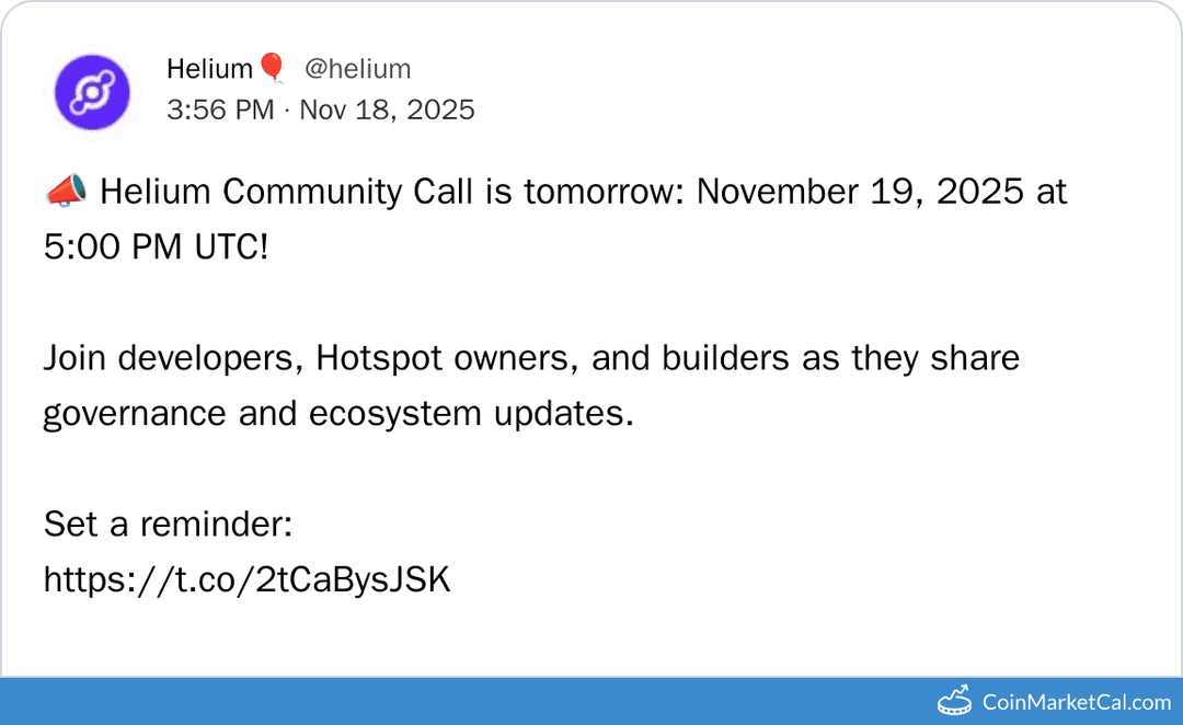 Helium Community Call
