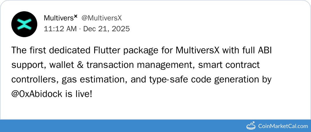 MultiversX Dedicated Flutter Package