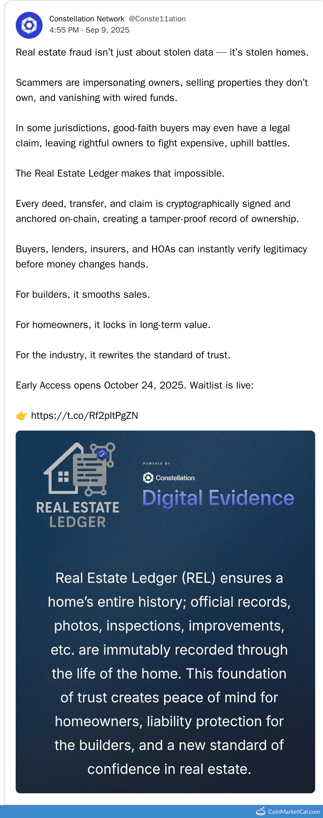 Constellation RE Ledger Early Access