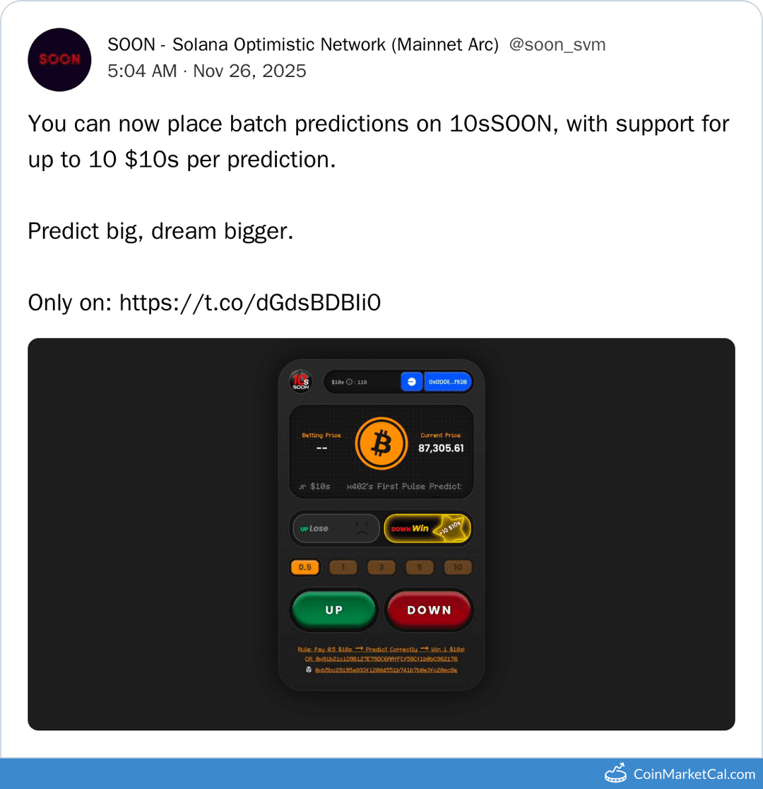 SOON Batch Predictions Release