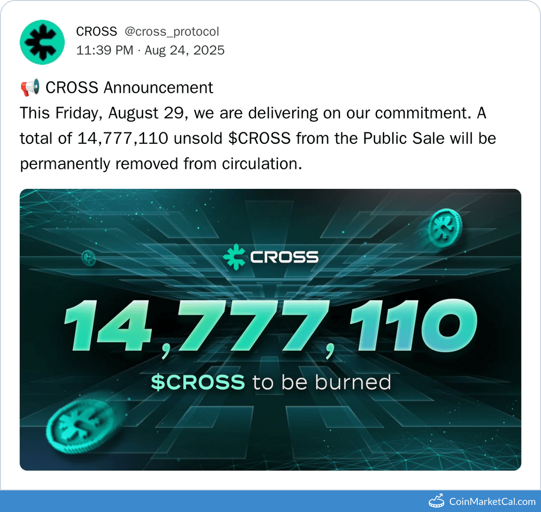 CROSS Token Burn