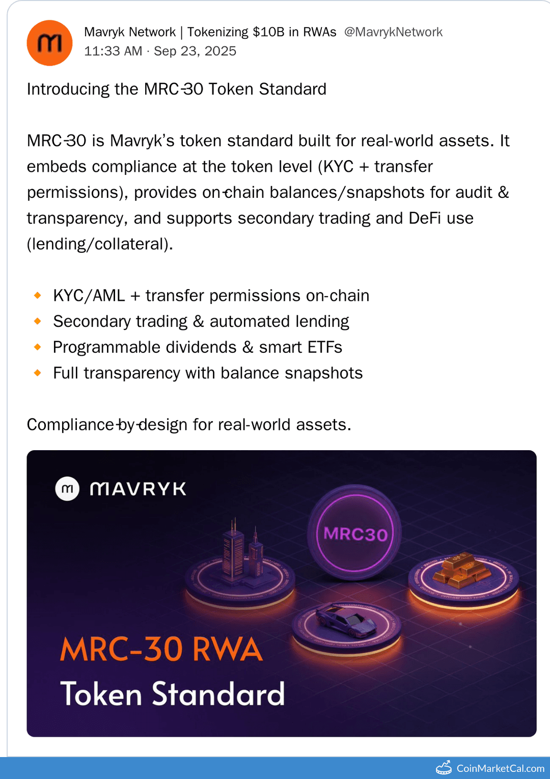 Mavryk Network MRC-30 Standard Launch