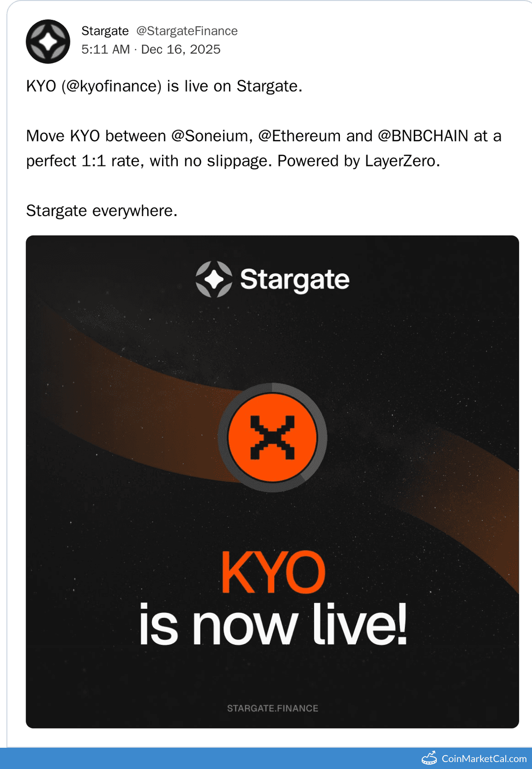 Stargate: Move KYO Integration