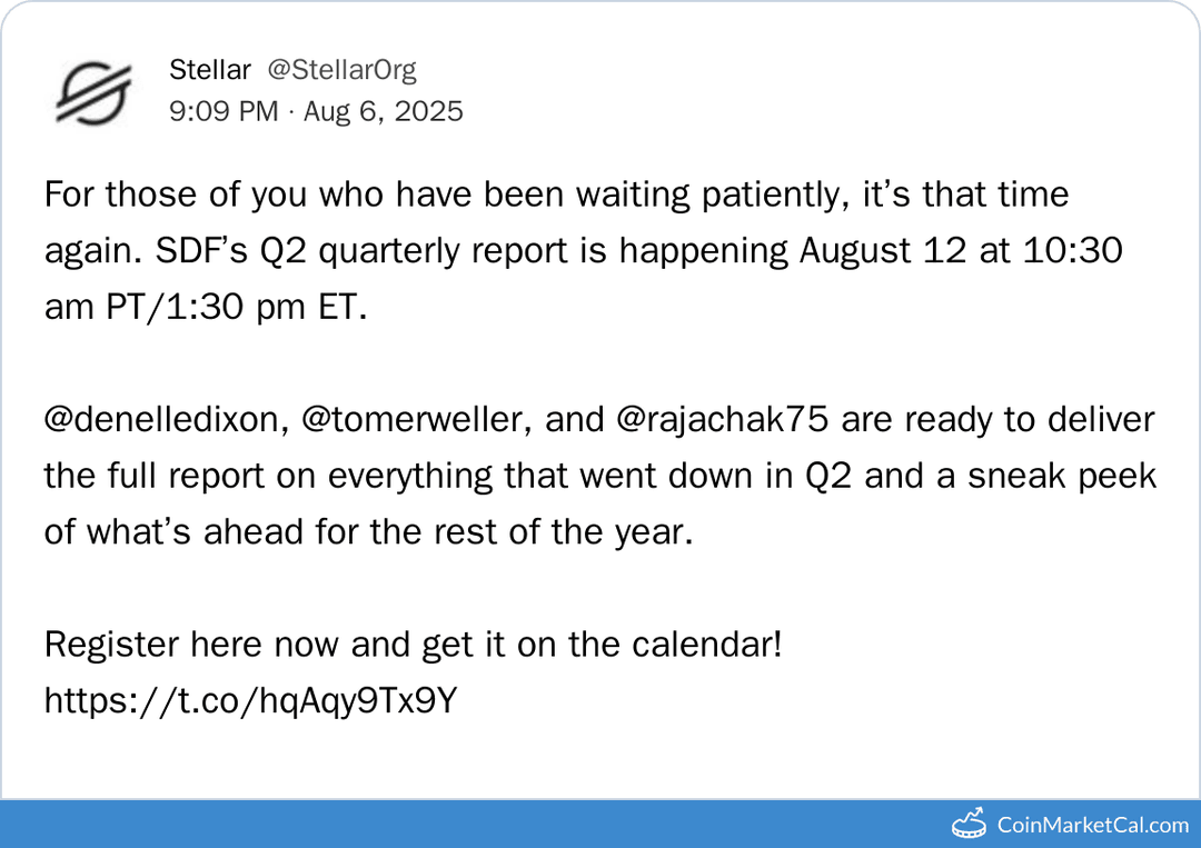 Stellar Development Foundation Q2 2025 Quarterly Report