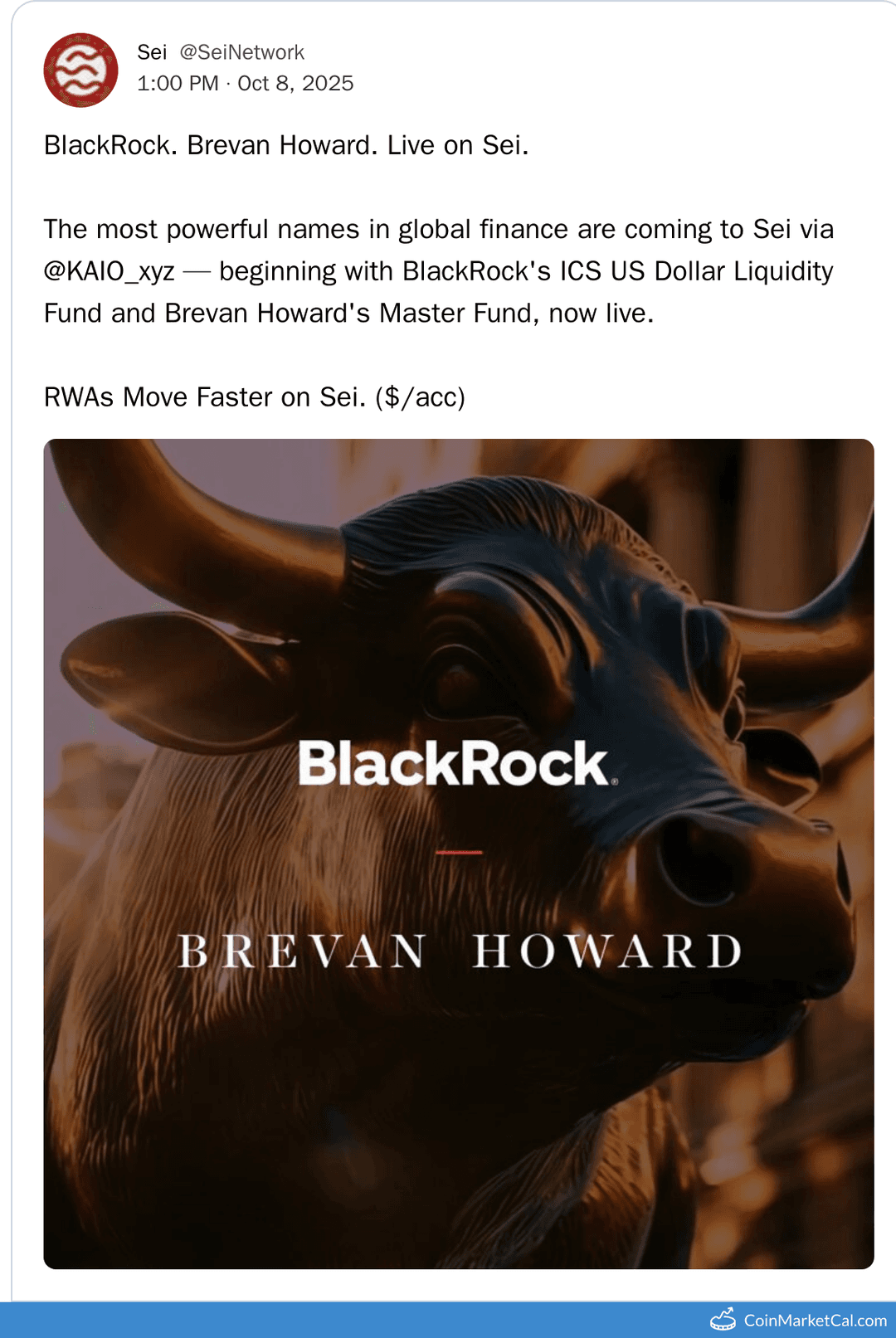 BlackRock & Brevan Howard Integration on Sei