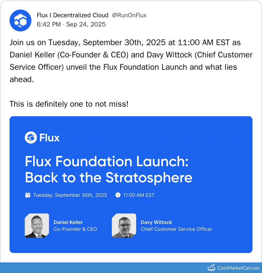 Flux Foundation Launch Talk