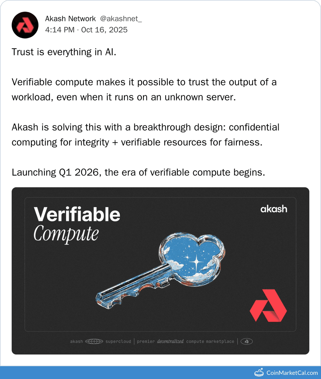 Akash Network Verifiable Compute Release