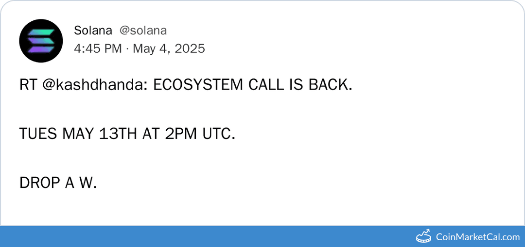 Solana Ecosystem Call