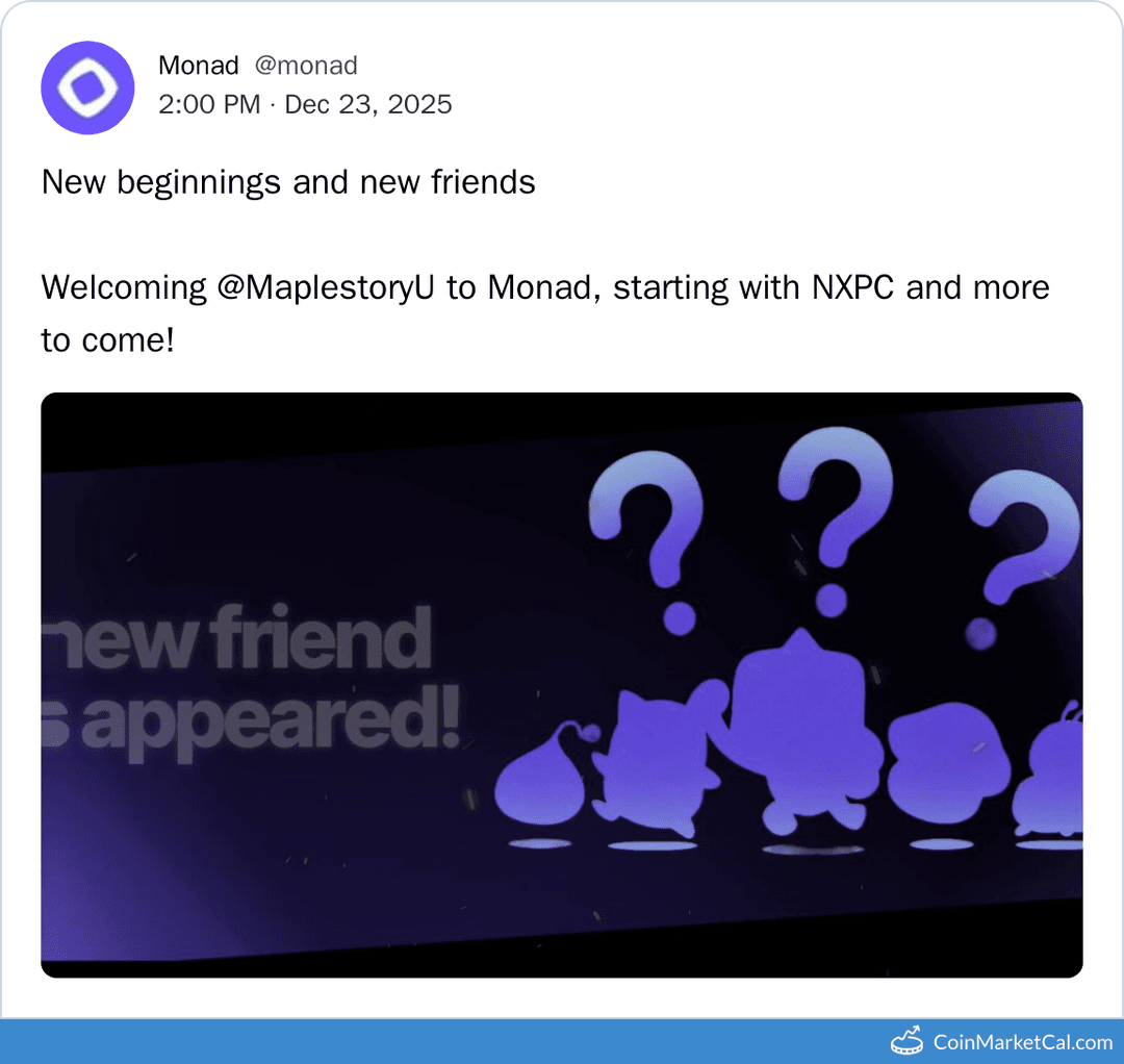 Monad MapleStory Universe Partnership