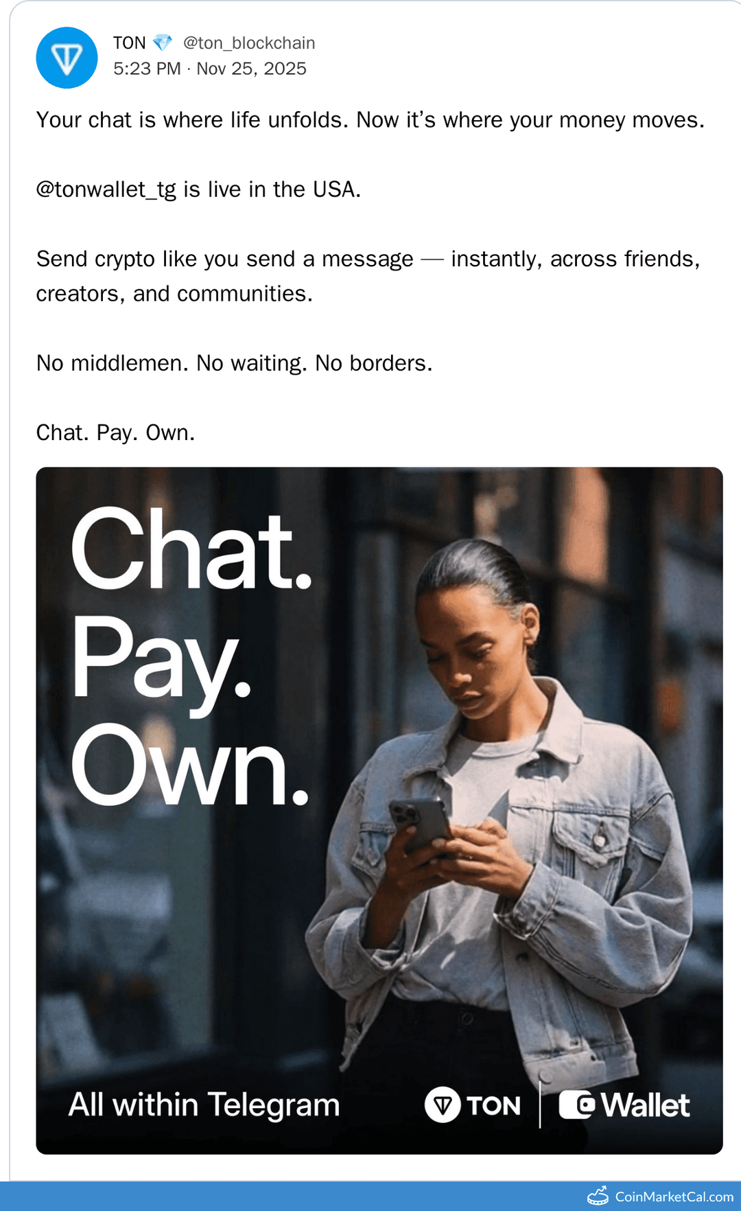 Toncoin Ton Wallet Launch in USA