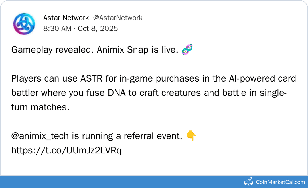 Astar Animix Snap Launch