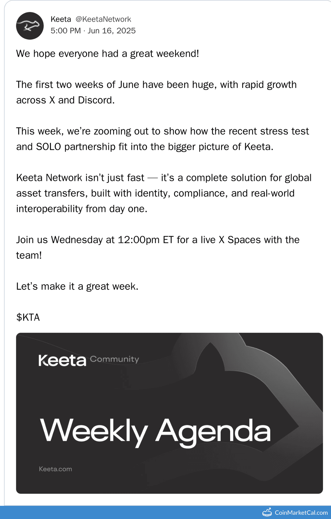 Keeta Network Live X Spaces AMA