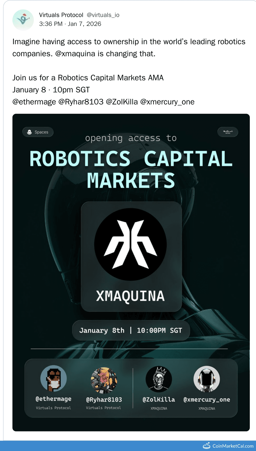 Virtuals Protocol Robotics Markets AMA