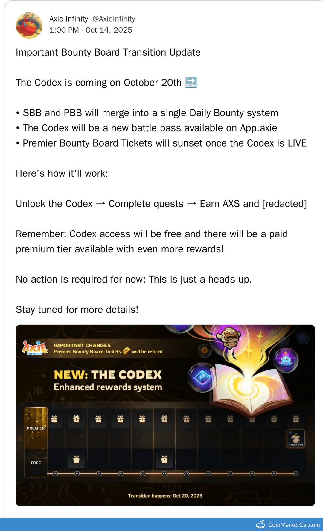 Axie Infinity The Codex Release