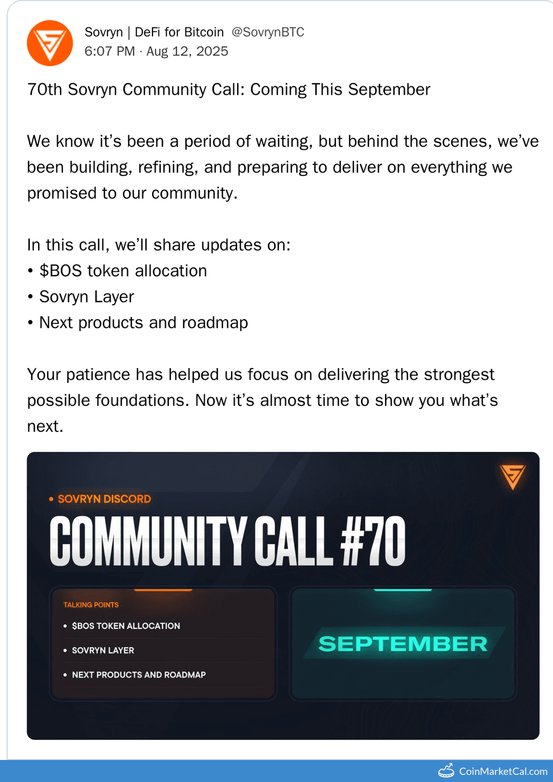 Sovryn 70th Community Call